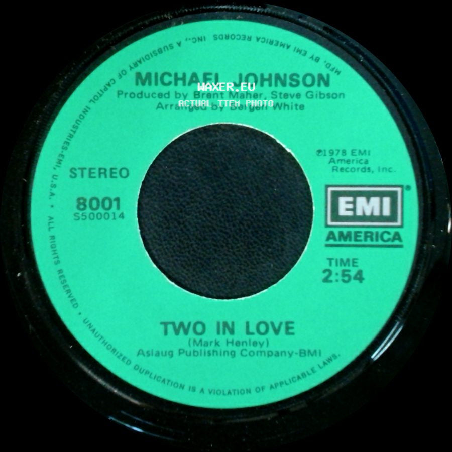 Michael Johnson - Bluer Than Blue / Two In Love side B