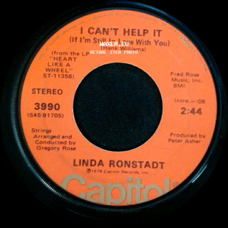 Linda Ronstadt - I Can't Help It (If I'm Still In Love With You) / You're No Good side A