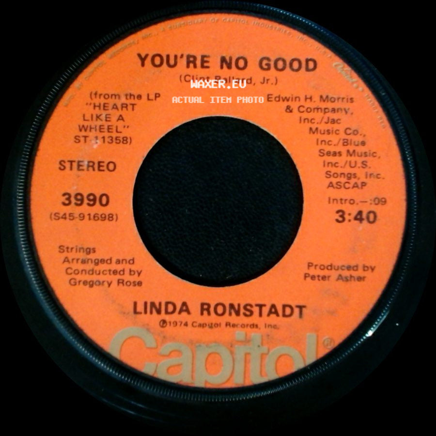 Linda Ronstadt - I Can't Help It (If I'm Still In Love With You) / You're No Good side B