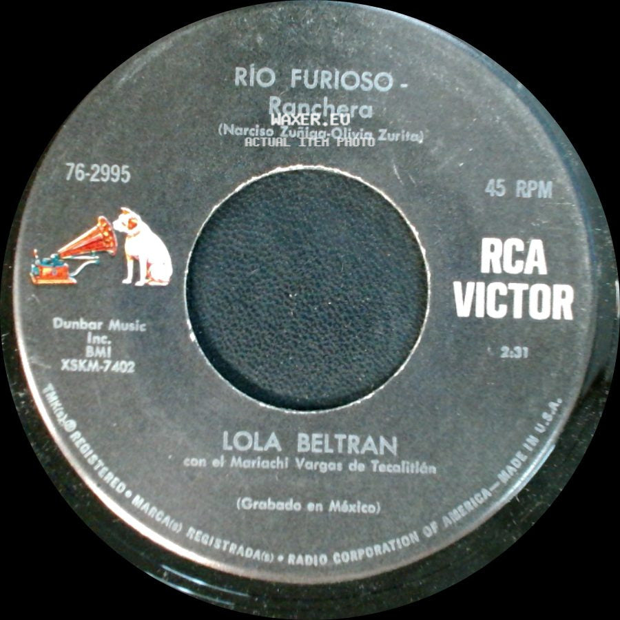 Lola Beltran - Pueblo Chico - Ranchera / Rio Furioso - Ranchera side B
