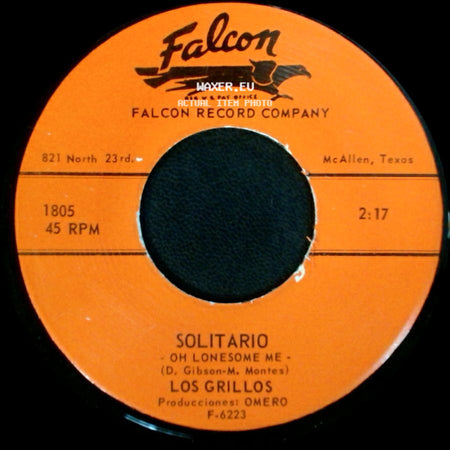 Los Grillos - Solitario - Oh Lonesome Me / El Jueguito side A