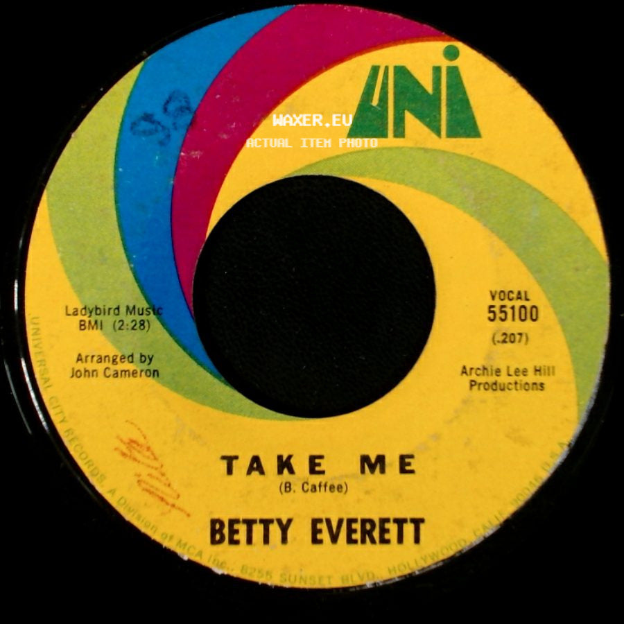 Betty Everett - There'll Come A Time / Take Me side B