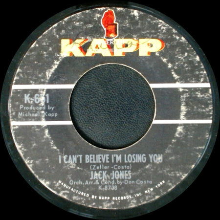 Jack Jones - The Race Is On / I Can't Believe I'm Losing You side B