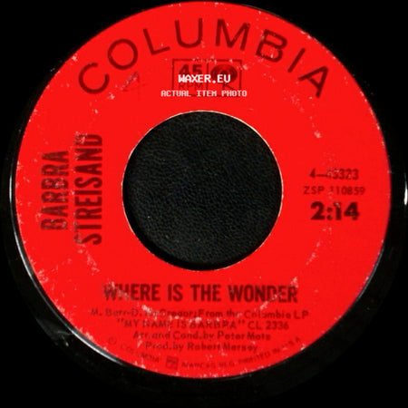 Barbra Streisand - Where Is The Wonder / My Man side A
