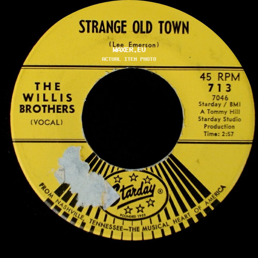 The Willis Brothers - A Six Foot Two By Four / Strange Old Town side B