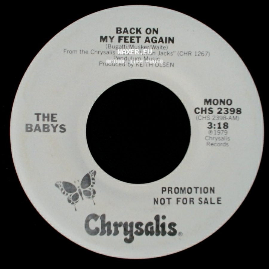 The Babys - Back On My Feet Again / Back On My Feet Again side B