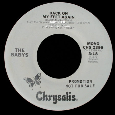 The Babys - Back On My Feet Again / Back On My Feet Again side B