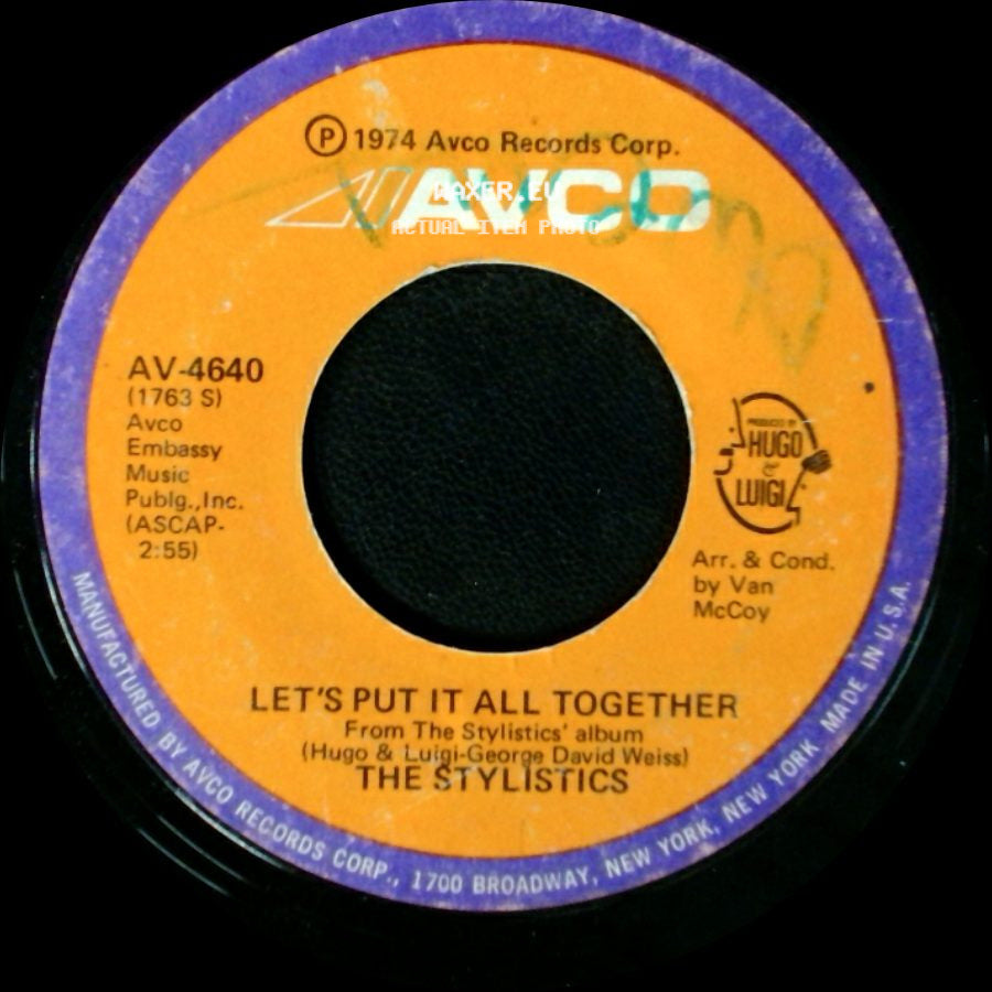 The Stylistics - I Take It Out On You / Let's Put It All Together side B