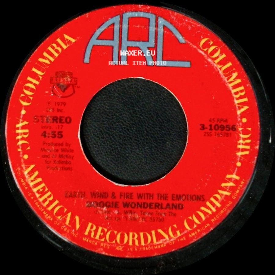 Earth, Wind & Fire With The Emotions / Earth, Wind & Fire - Boogie Wonderland / Boogie Wonderland (Instrumental) side A