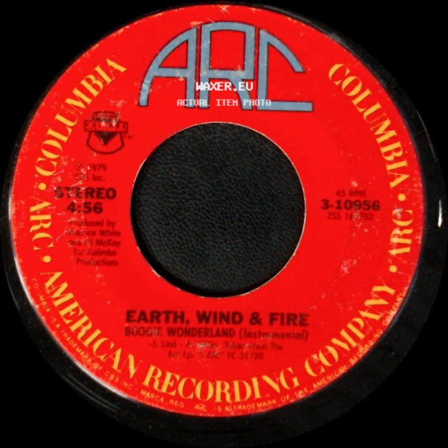 Earth, Wind & Fire With The Emotions / Earth, Wind & Fire - Boogie Wonderland / Boogie Wonderland (Instrumental) side B
