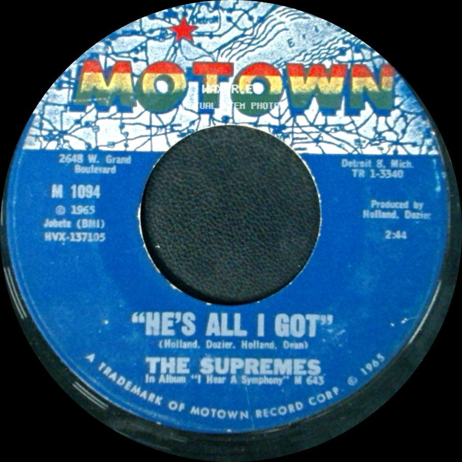 The Supremes - He's All I Got / Love Is Like An Itching In My Heart side A