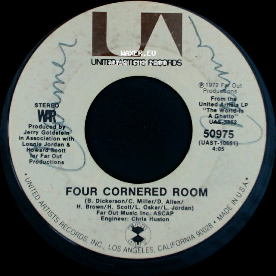 War - The World Is A Ghetto / Four Cornered Room side B