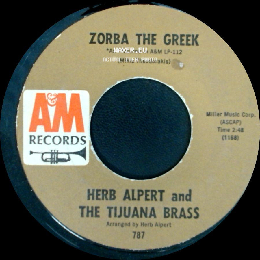 Herb Alpert And The Tijuana Brass - Tijuana Taxi / Zorba The Greek side B