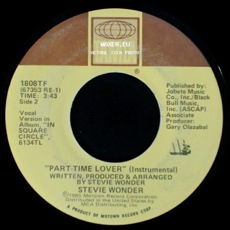 Stevie Wonder - Part-Time Lover / Part-Time Lover (Instrumental) side B
