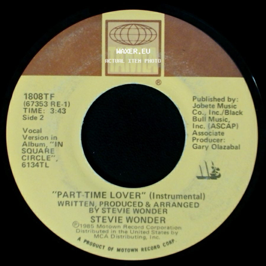 Stevie Wonder - Part-Time Lover / Part-Time Lover (Instrumental) side B