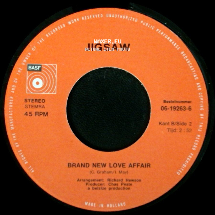 Jigsaw - Sky High / Brand New Love Affair side B