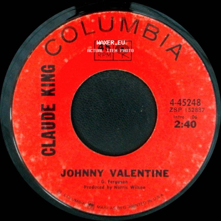 Claude King - Mary's Vineyard / Johnny Valentine side B
