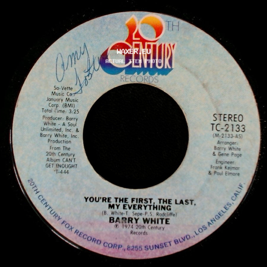Barry White - You're The First, The Last, My Everything / More Than Anything, You're My Everything side A