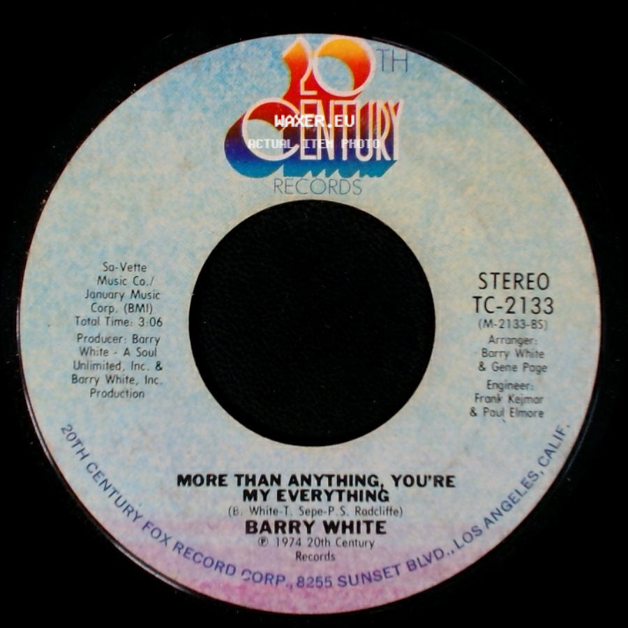 Barry White - You're The First, The Last, My Everything / More Than Anything, You're My Everything side B