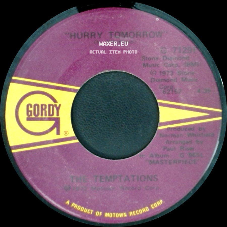 The Temptations - Hurry Tomorrow / The Plastic Man side A