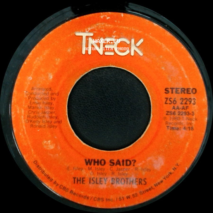 The Isley Brothers - (Can't You See) What You Do To Me? / Who Said? side B