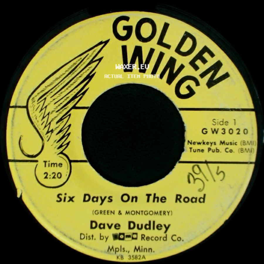 Dave Dudley - Six Days On The Road / I Feel A Cry Coming On side A