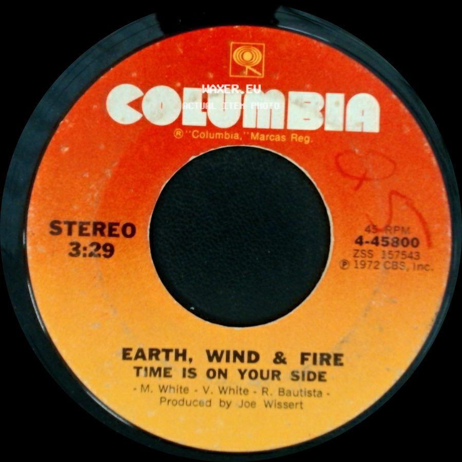 Earth, Wind & Fire - Time Is On Your Side / Where Have All The Flowers Gone side A