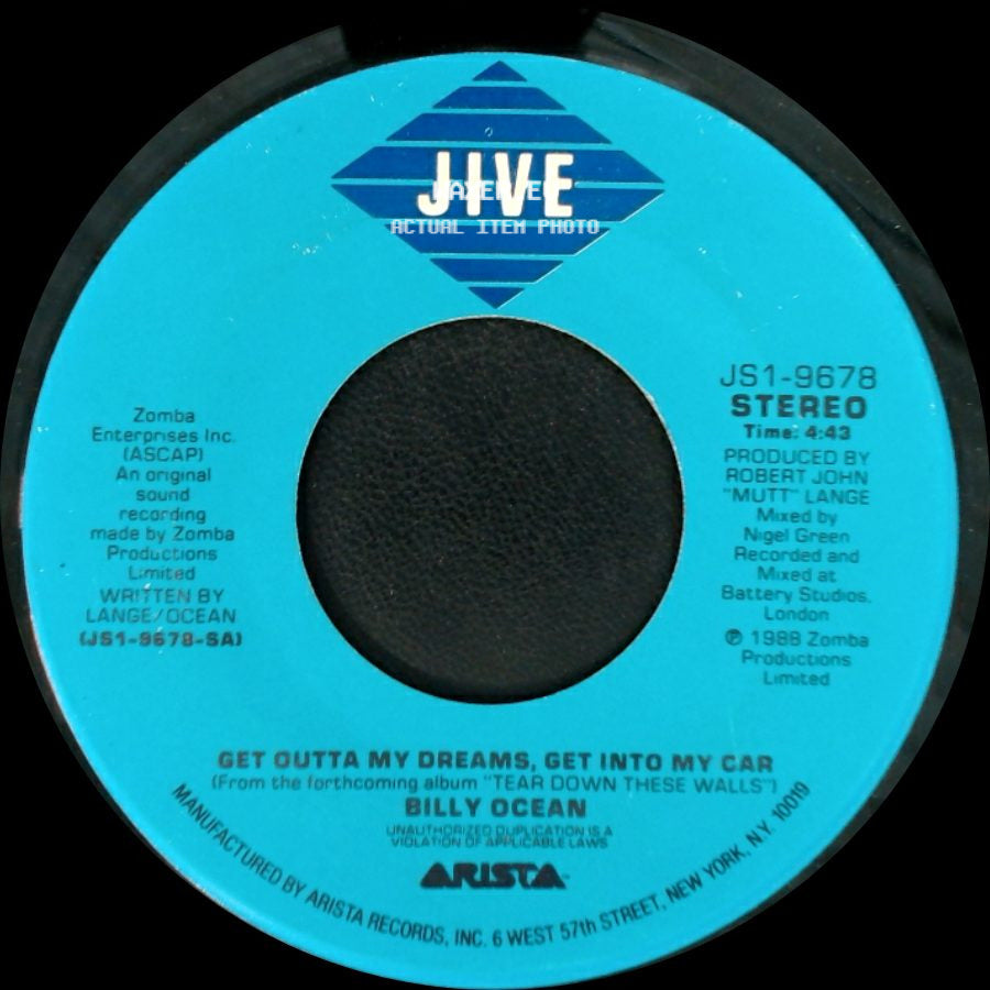 Billy Ocean - Showdown / Get Outta My Dreams, Get Into My Car side B