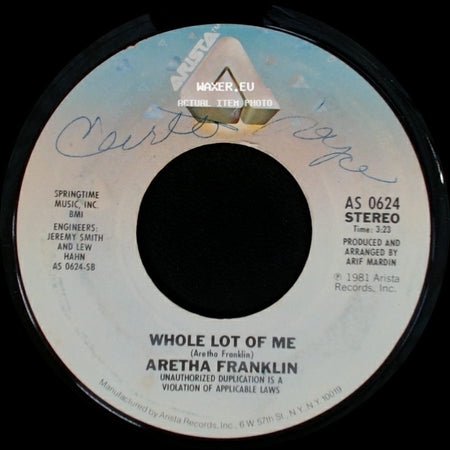 Aretha Franklin And George Benson / Aretha Franklin - Love All The Hurt Away / Whole Lot Of Me side B
