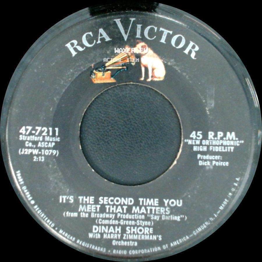 Dinah Shore - It's The Second Time You Meet That Matters / The Secret Of Happiness (Based On The Impala Theme) side A