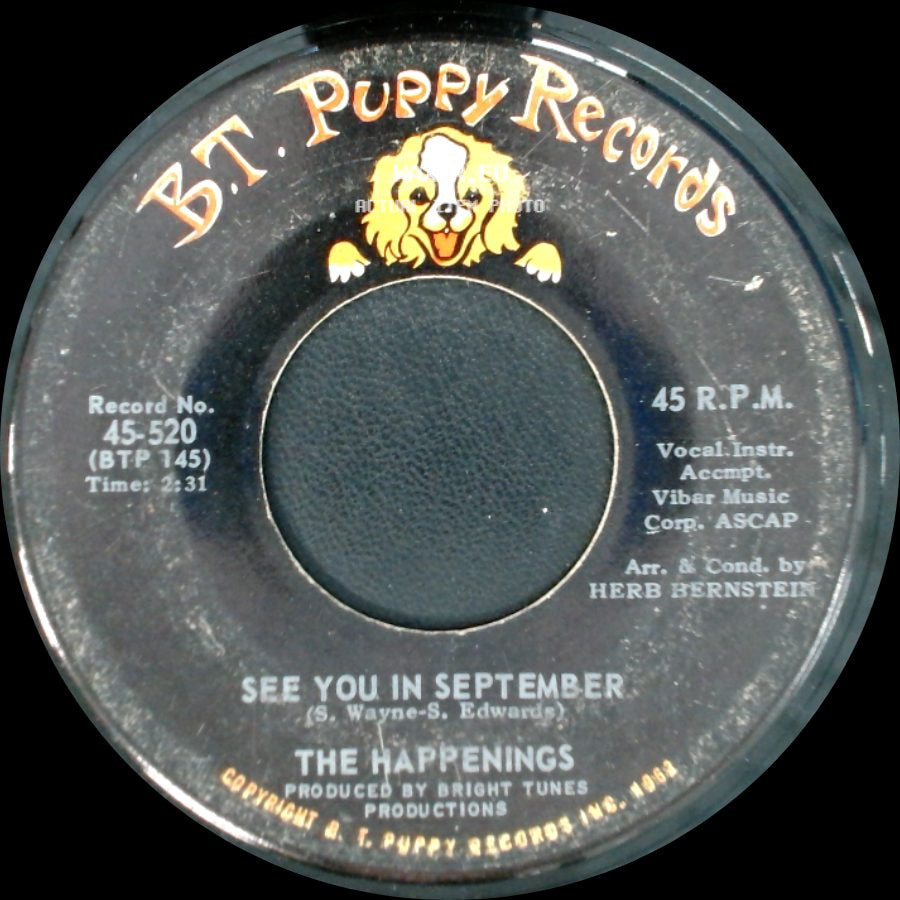 The Happenings - See You In September / He Thinks He's A Hero side A