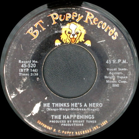 The Happenings - See You In September / He Thinks He's A Hero side B