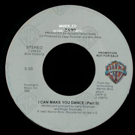 Zapp - I Can Make You Dance (Part Ii) / I Can Make You Dance (Part I) side A