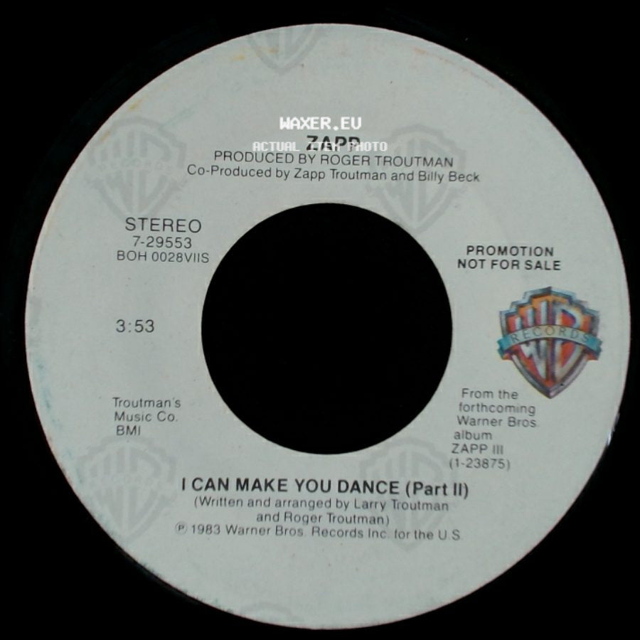 Zapp - I Can Make You Dance (Part Ii) / I Can Make You Dance (Part I) side A