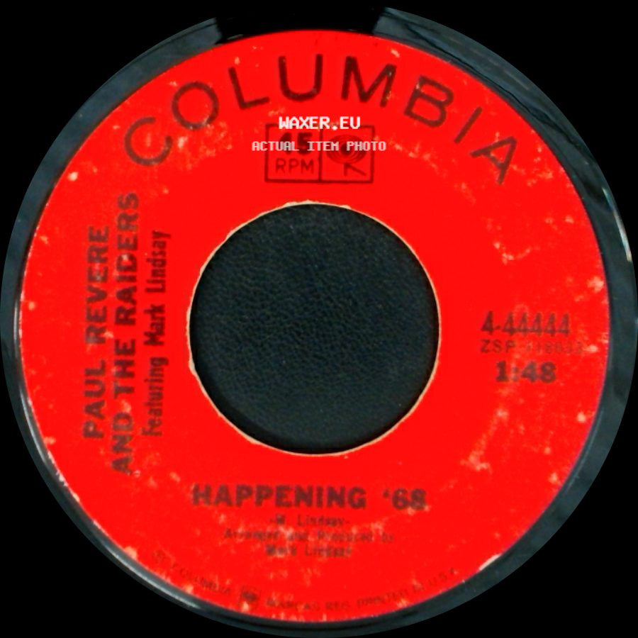 Paul Revere And The Raiders Featuring Mark Lindsay - Too Much Talk / Happening '68 side B