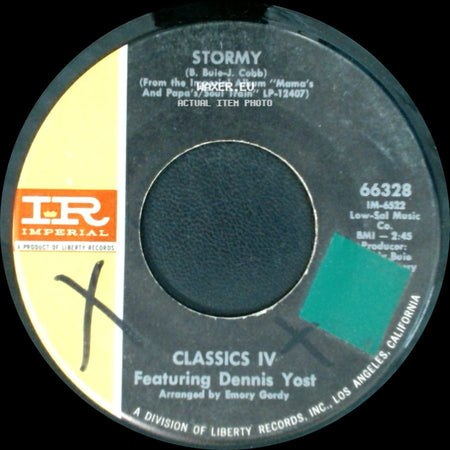 Classics Iv Featuring Dennis Yost - 24 Hours Of Loneliness / Stormy side B