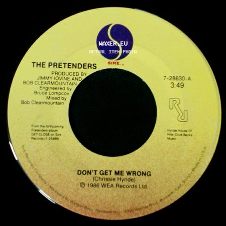 The Pretenders - Don't Get Me Wrong / Dance! side A