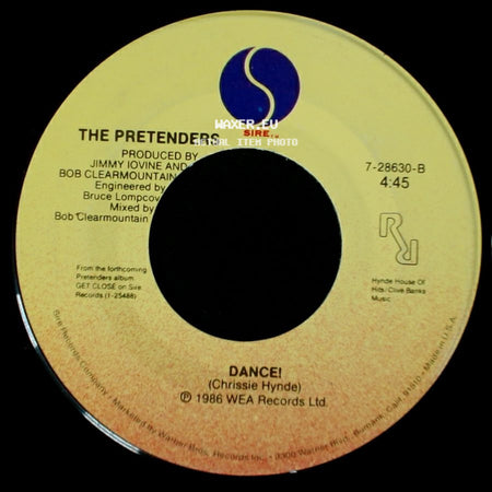 The Pretenders - Don't Get Me Wrong / Dance! side B