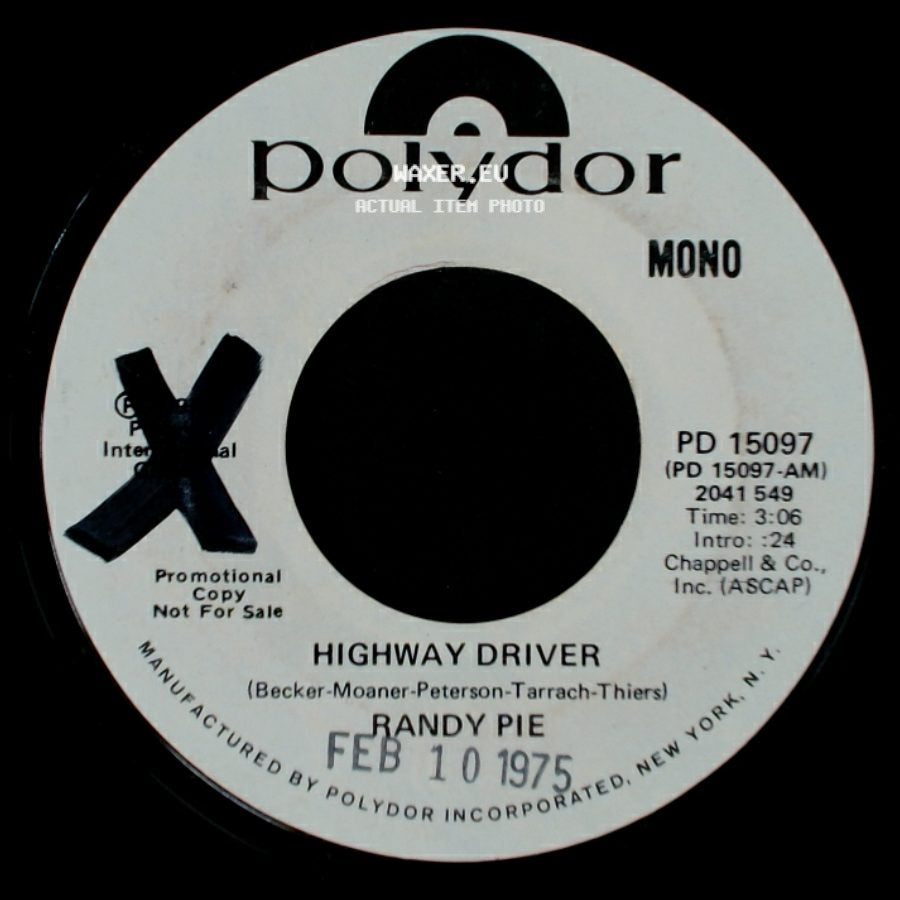 Randy Pie - Highway Driver / Highway Driver side B