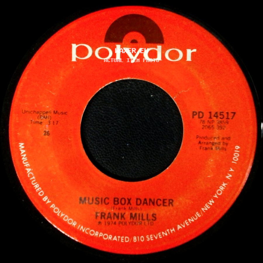 Frank Mills - Music Box Dancer / The Poet And I side A