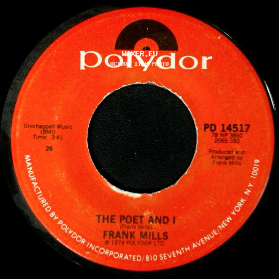 Frank Mills - Music Box Dancer / The Poet And I side B