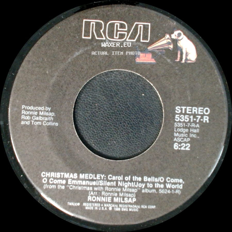 Ronnie Milsap - Christmas Medley: Carol Of The Bells/O Come, O Come Emmanuel/Silent Night/Joy To The World / I'll Be Home For Christmas side A