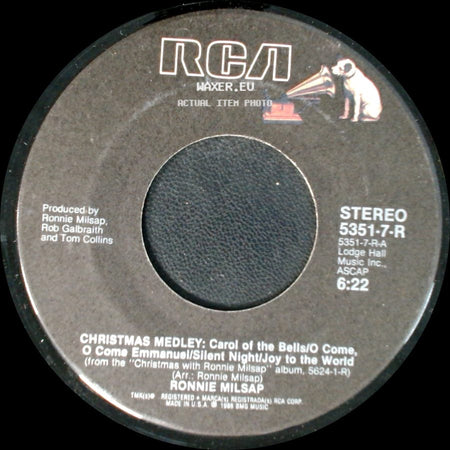 Ronnie Milsap - Christmas Medley: Carol Of The Bells/O Come, O Come Emmanuel/Silent Night/Joy To The World / I'll Be Home For Christmas side A