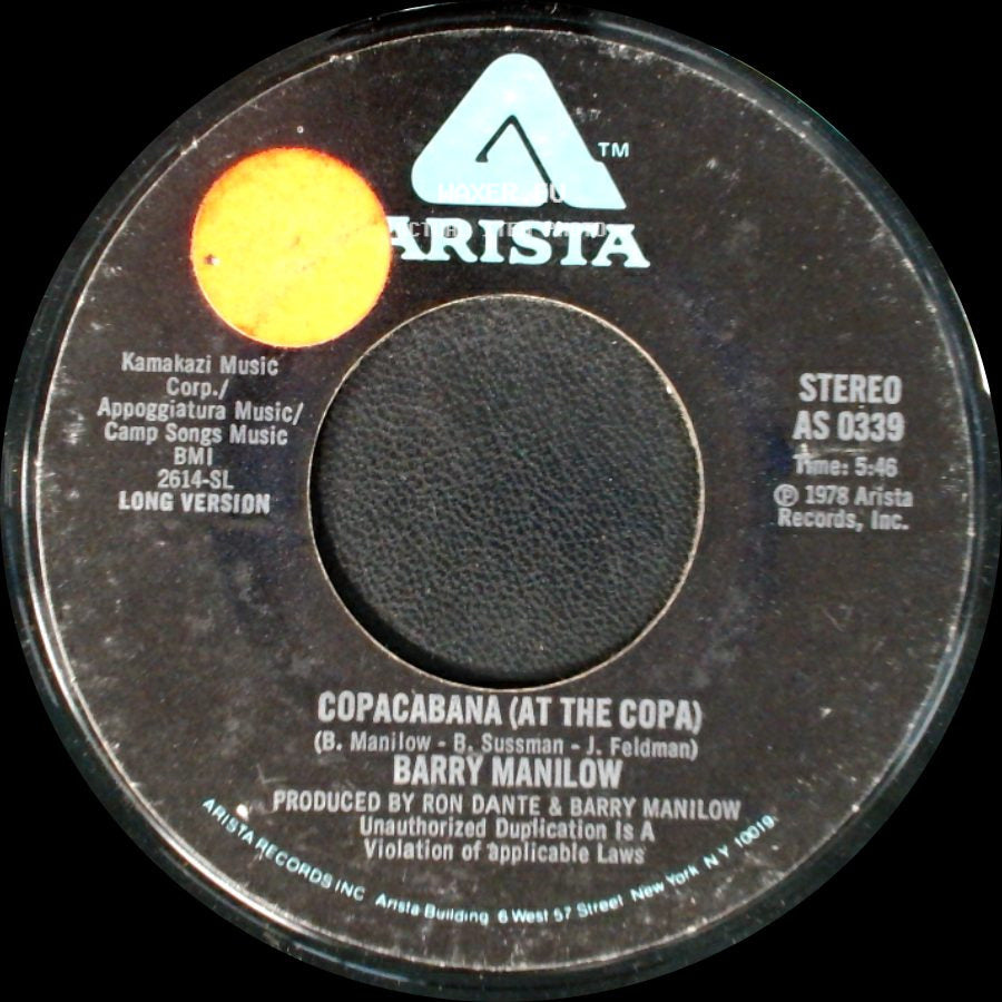 Barry Manilow - Copacabana (At The Copa) / Copacabana (At The Copa) side B