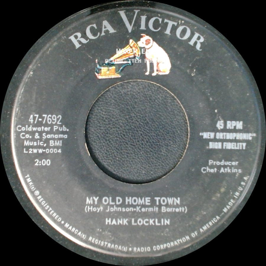 Hank Locklin - Please Help Me, I'm Falling / My Old Home Town side B