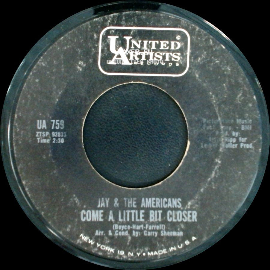 Jay & The Americans - Goodbye Boys Goodbye / Come A Little Bit Closer side B