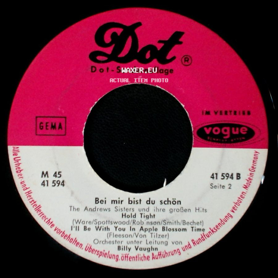 The Andrews Sisters - Bei Mir Bist Du Schön / Bei Mir Bist Du Schön side B