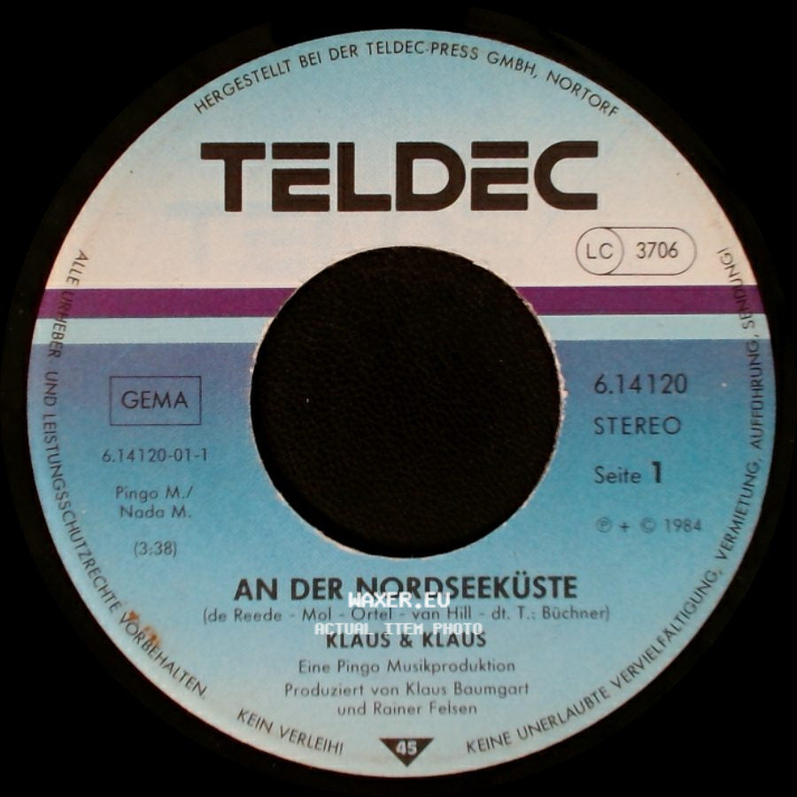 Klaus & Klaus - Neulich In Der Disco / An Der Nordseeküste side B