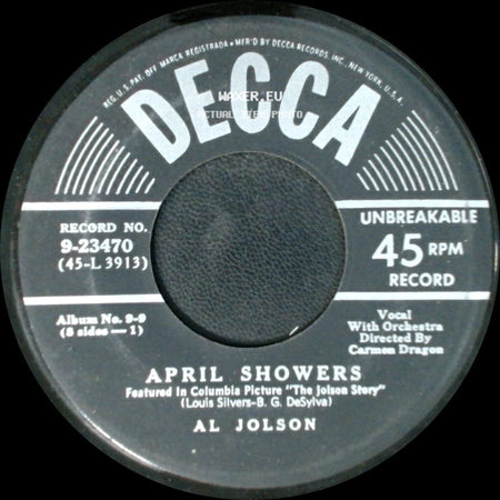 Al Jolson - April Showers / Swanee side A