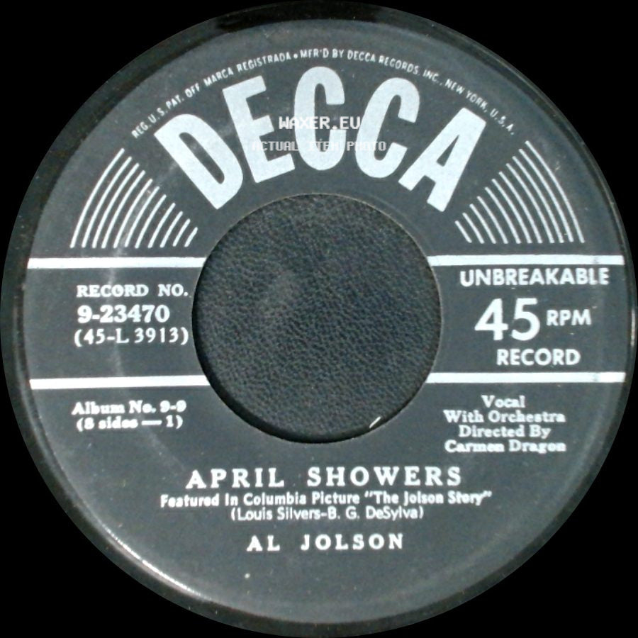 Al Jolson - April Showers / Swanee side A